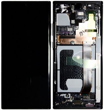 Дисплей Samsung N985, N986 (SM-N985F/DS, SM-N986B/DS) Galaxy Note 20 Ultra с сенсором (тачскрином) черный с рамкой Оригинал