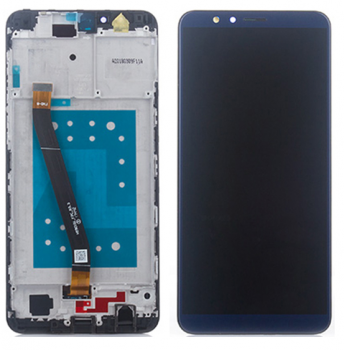 Дисплей (LCD) Huawei Honor 7X Dual Sim (BND-L21) с сенсором синий + рамка Оригинал