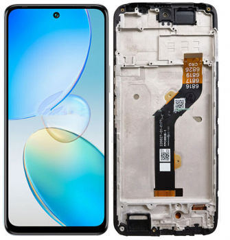 Дисплей Infinix Hot 12 Play X6816, X6816C. Infinix Hot 12 Play NFC X6816D с сенсором (тачскрином) черный с рамкой