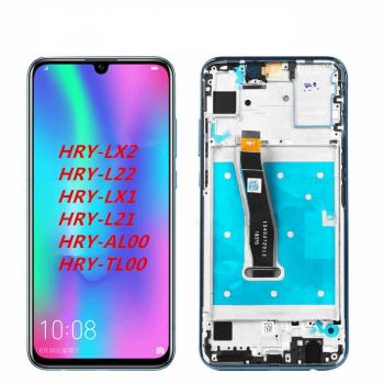 Дисплей Huawei Honor 10 Lite HRY-LX1, HRY-LX2, HRY-AL00, Honor 10i HRY-LX1T с сенсором (тачскрином) черный с рамкой синего цвета