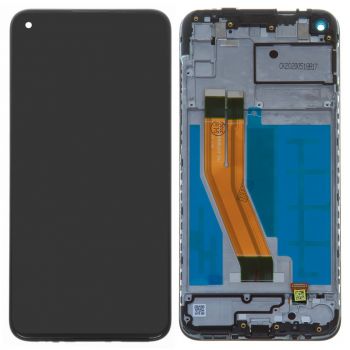 Дисплей Samsung M115 (SM-M115F, SM-M115F/DSN) Galaxy M11 с сенсором (тачскрином) черный с рамкой