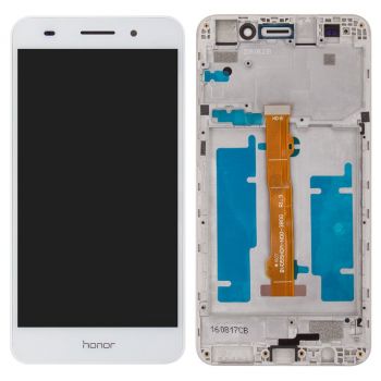 Дисплей (LCD) Huawei Y6 II (CAM-L21), Honor 5A (CAM-AL00) с сенсором белый + рамка Оригинал
