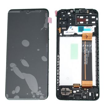 Дисплей Samsung A137 (SM-A137F, SM-A137F/DS) Galaxy A13 с сенсором (тачскрином) черный с рамкой Оригинал