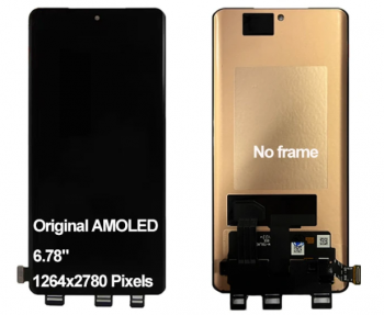 Дисплей Realme GT6 RMX3851, Realme GT 6T RMX3853 с сенсором (тачскрином) черный Оригинал