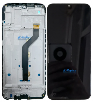 Дисплей Tecno Spark 4 KC2, KC8. Tecno Camon 12 CC7 с сенсором (тачскрином) черный с рамкой Оригинал