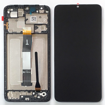 Дисплей Xiaomi Redmi 12C 22120RN86G с сенсором (тачскрином) черный с рамкой