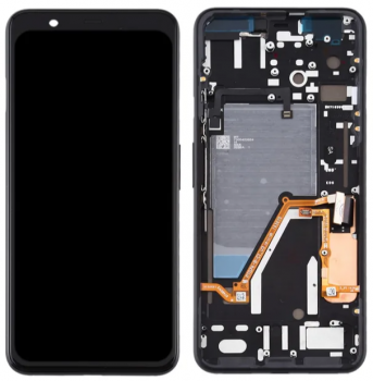 Дисплей Google Pixel 4 XL G020P, G020 с сенсором (тачскрином) черный с рамкой Оригинал