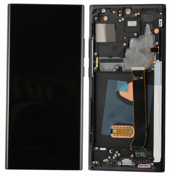 Дисплей Samsung N985, N986 (SM-N985F/DS, SM-N986B/DS) Galaxy Note 20 Ultra с сенсором (тачскрином) черный с рамкой OLED