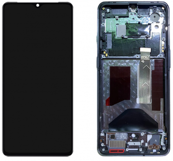 Дисплей OnePlus 7T HD1900, HD1901, HD1903, HD1905, HD1907 с сенсором (тачскрином) черный с рамкой OLED