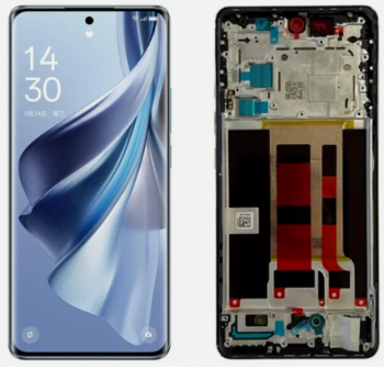 Дисплей Oppo Reno 10 5G CPH2531 с сенсором (тачскрином) черный с рамкой Оригинал