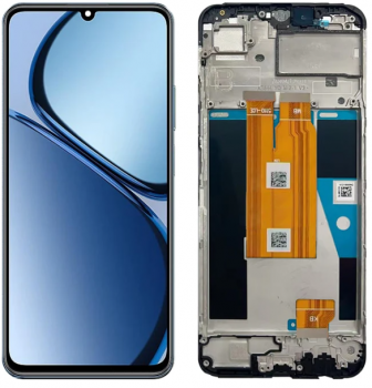 Дисплей Realme C63 RMX3939 с сенсором (тачскрином) черный с рамкой Оригинал