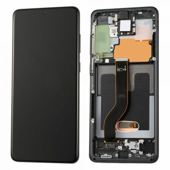 Дисплей Samsung G985, G986 (SM-G985F, SM-G985F/DS, SM-G986F) Galaxy S20 Plus 2020 с сенсором (тачскрином) черный с рамкой OLED