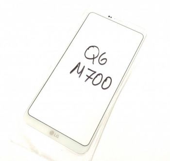 Стекло сенсорного экрана LG Q6, Q6а M700, M700N, M700A белое Оригинал