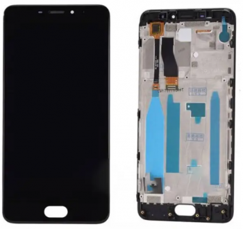 Дисплей (LCD) Meizu M5 Note (M621) с сенсором чёрный + рамка