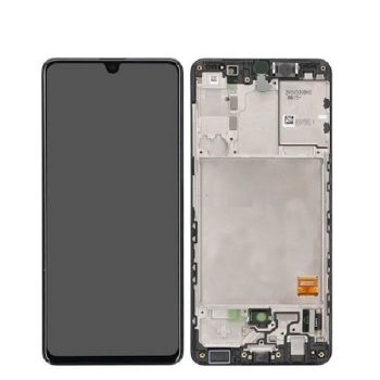 Дисплей Samsung A415 (SM-A415F, SM-A415F/DSN) Galaxy A41 с сенсором (тачскрином) черный с рамкой Оригинал
