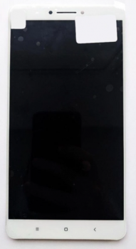 Дисплей (LCD) Xiaomi Mi Max, Mi Max Pro, Mi Max Prime с сенсором белый + рамка