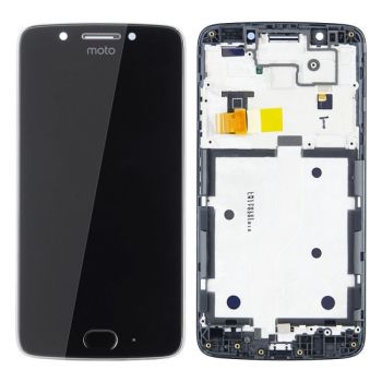 Дисплей (LCD) Motorola XT1670 Moto G5, XT1672, XT1675, XT1676 с сенсором чёрный + рамка Оригинал