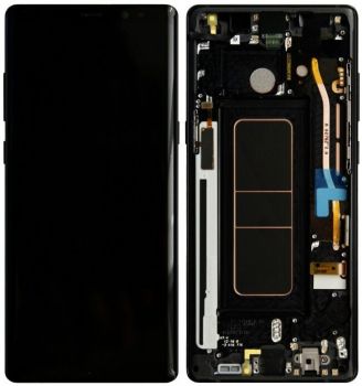 Дисплей Samsung N950 (SM-N950F) Galaxy Note 8 с сенсором (тачскрином) черный с рамкой Оригинал