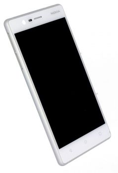 Дисплей Nokia 3 Dual Sim TA-1032, TA-1020, TA-1028, TA-1038 с сенсором (тачскрином) белый с рамкой Оригинал