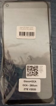Стекло сенсорного экрана ZTE Blade V2020 5G черное Оригинал