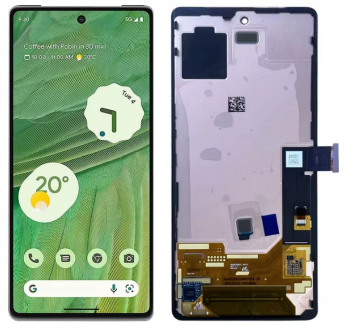 Дисплей Google Pixel 7 GVU6C, GQML3 с сенсором (тачскрином) черный с рамкой Оригинал