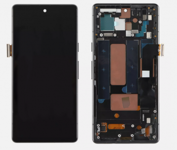 Дисплей Google Pixel 7A GWKK3, GHL1X, G0DZQ, G82U8 с сенсором (тачскрином) черный с рамкой
