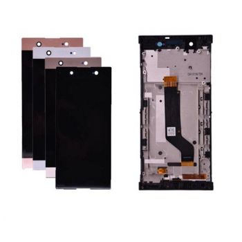Дисплей Sony G3212, G3221, G3223, G3226 Xperia XA1 Ultra Dual с сенсором (тачскрином) белый с рамкой