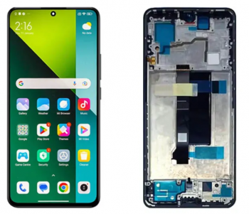 Дисплей Xiaomi Redmi Note 13 Pro 5G 2312DRA50C, 2312CRAD3C с сенсором (тачскрином) черный с рамкой Оригинал