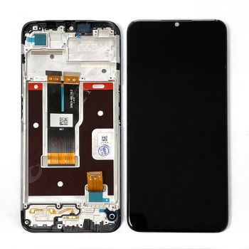 Дисплей Realme C30 RMX3581, Realme C30s с сенсором (тачскрином) черный с рамкой Оригинал