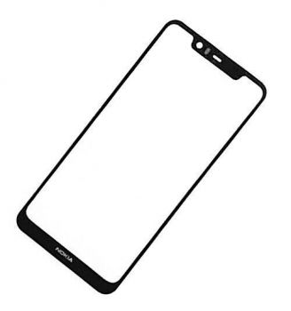Стекло сенсорного экрана Nokia 5.1 Plus TA-1105, TA-1120, TA-1102 черное Оригинал