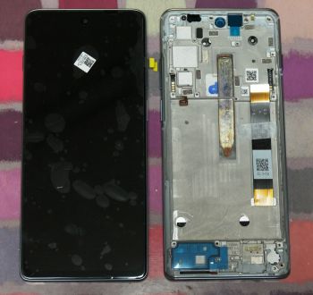 Дисплей Motorola XT2175, XT2175-1 Moto G200 5G. Motorola Edge S30 с сенсором (тачскрином) черный с рамкой Оригинал
