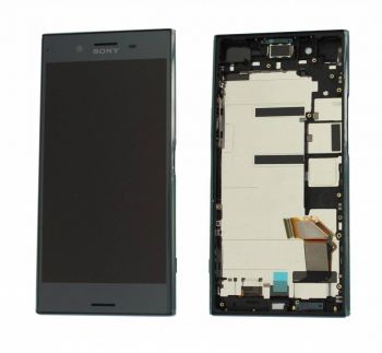 Дисплей Sony G8142, G8141 Xperia XZ Premium с сенсором (тачскрином) черный с рамкой Оригинал