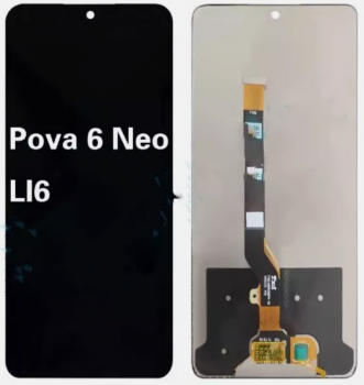Дисплей Tecno Pova 6 Neo LI6 с сенсором (тачскрином) черный Оригинал